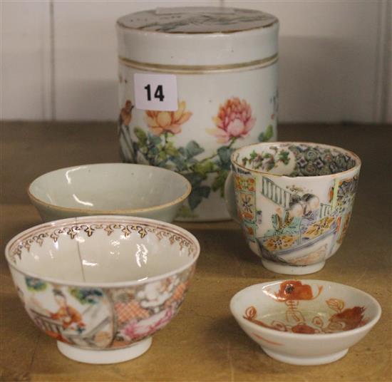 Chinese pot and cups etc